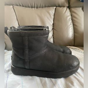 Black leather uggs